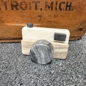West Elm Retro Object Camera Marble Paperweight Home Decor